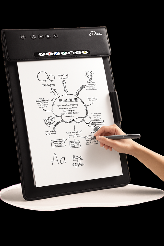 iDma Black Smart Handwriting Notebook All - Device Sync Leather Material Regular Paper Business Education